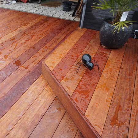 Massief houten terras